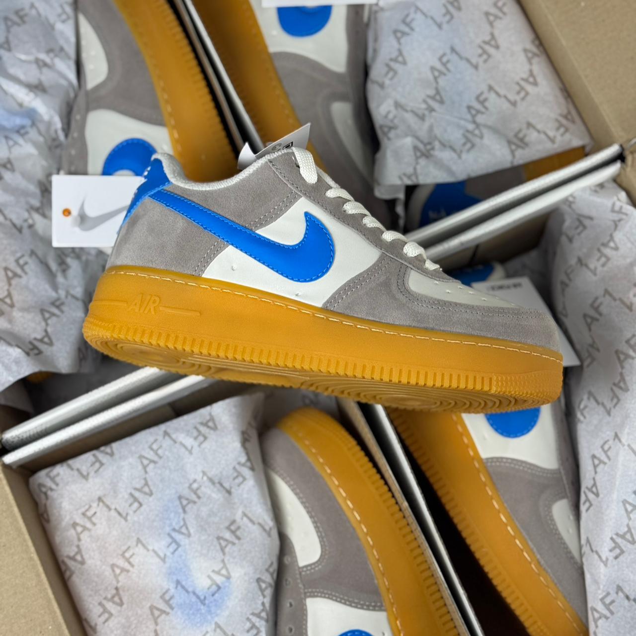 AIR FORCE PLATAFORMA ESTILO, ALTURA E CONFORTO EM UM SÓ TÊNIS! BRANCO/AZUL