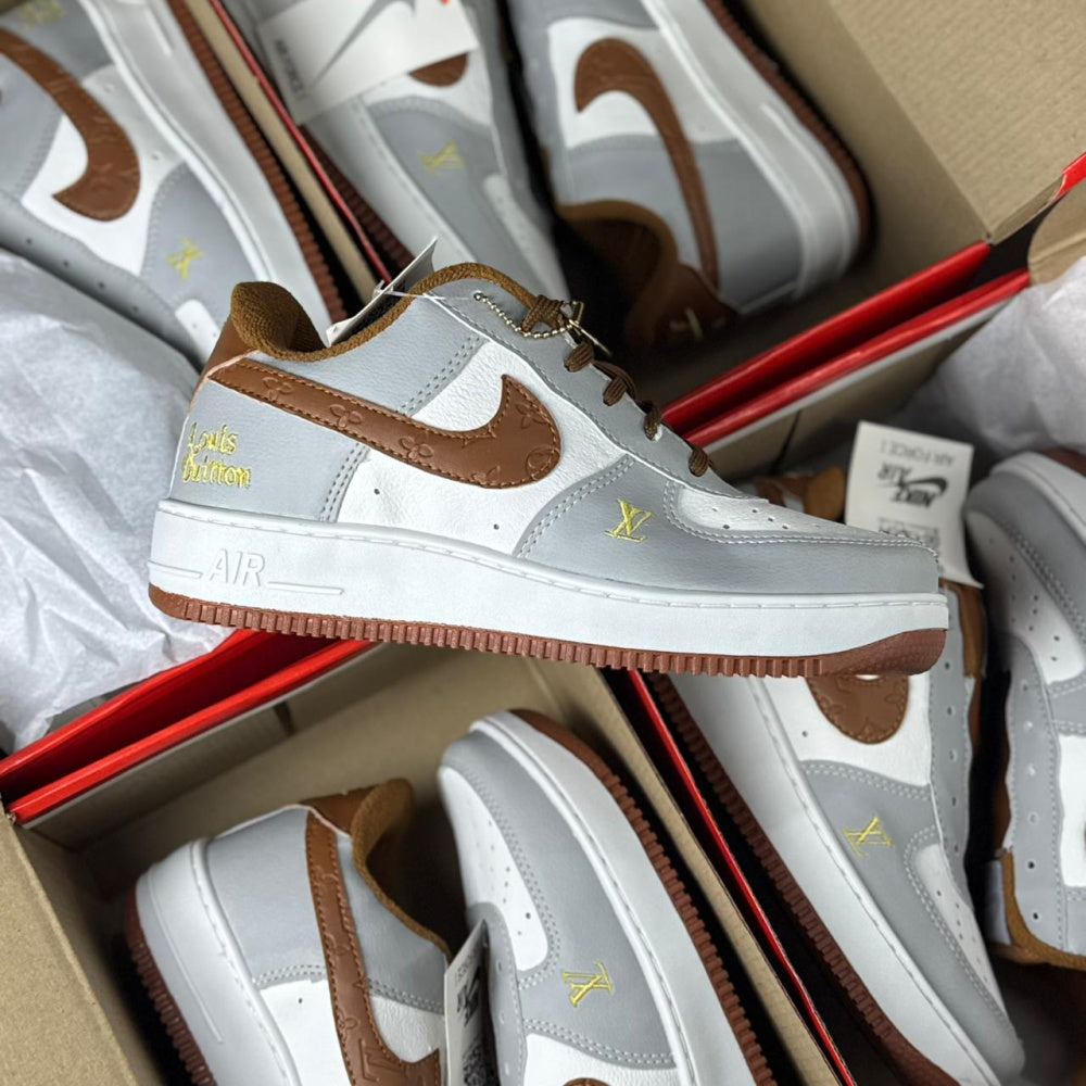 Air Force LV x Branco/Cinza/Marom