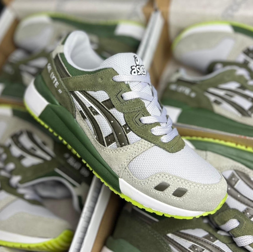 Tênis Masculino Asics Gel-Lyte III x VERDE MILITAR (Premium em Couro)