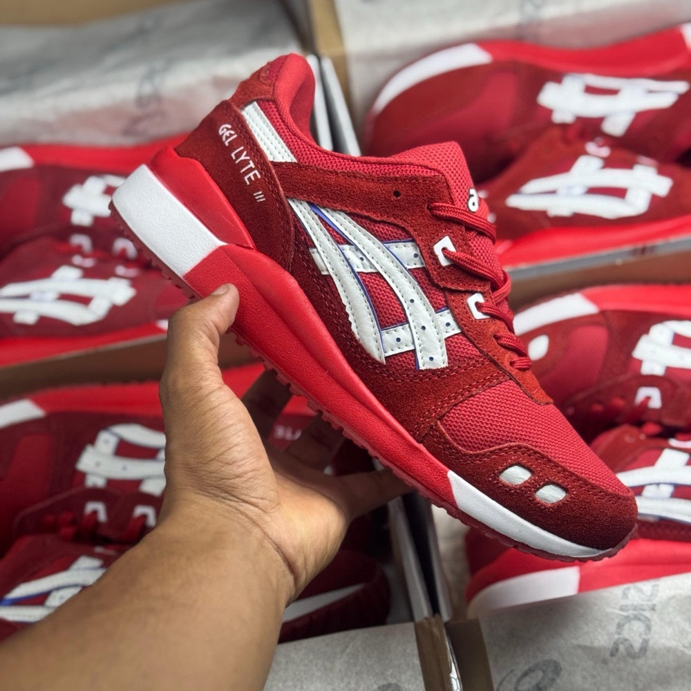 Tênis Masculino Asics Gel-Lyte III X Vermelho (Premium em Couro)