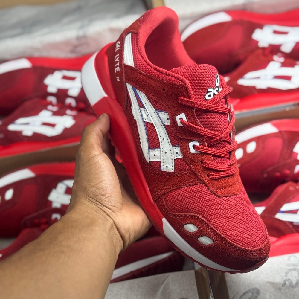 Tênis Masculino Asics Gel-Lyte III X Vermelho (Premium em Couro)
