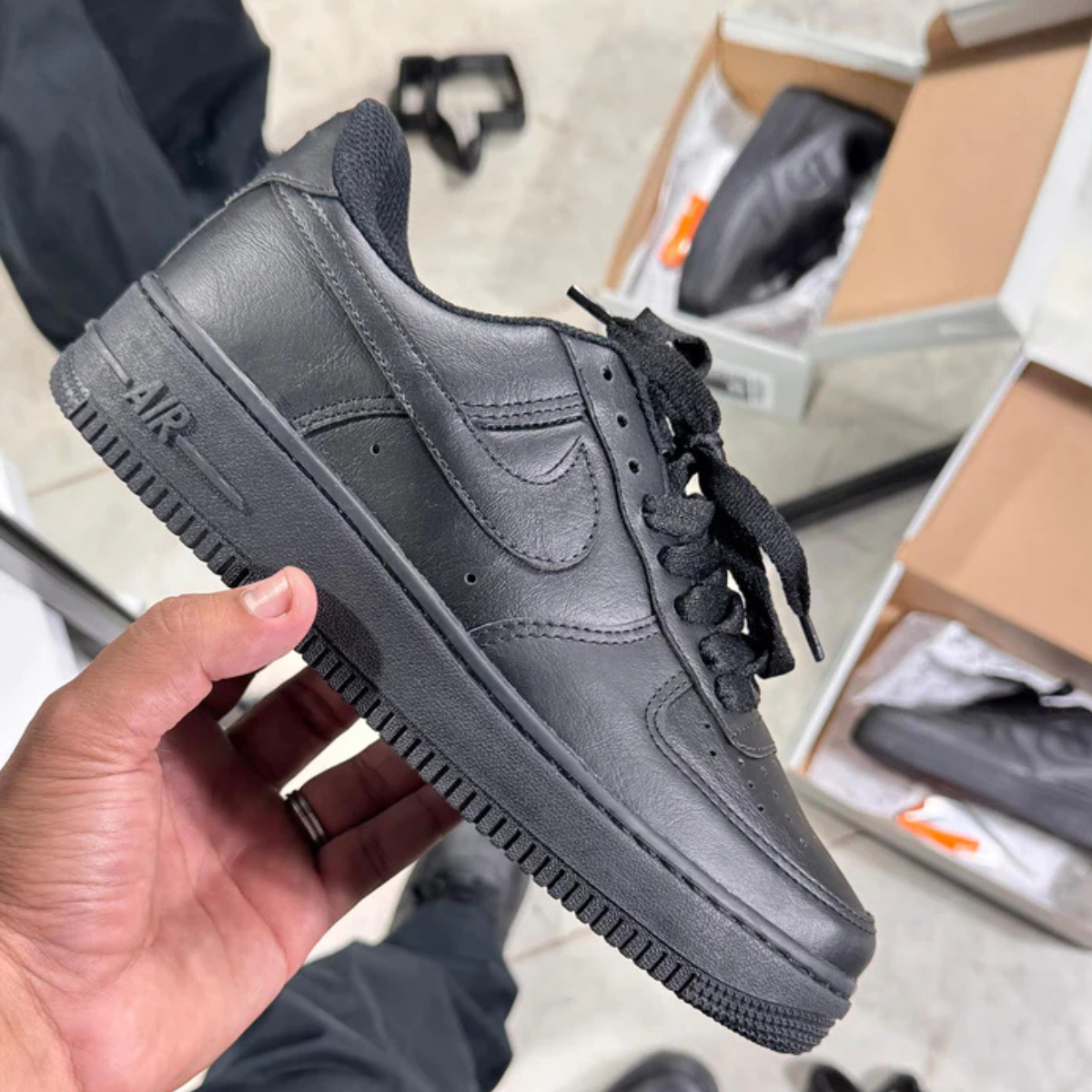 Tênis Masculino Nike Air force 1 Triple Black Premium