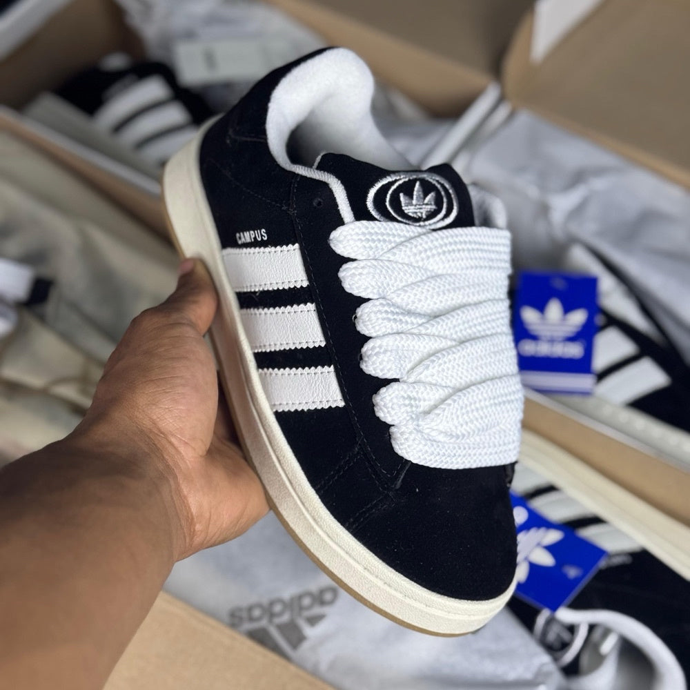 Adidas Campus Primeira Linha - Feminino/Masculino x Preto/Branco