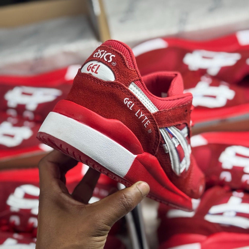 Tênis Masculino Asics Gel-Lyte III X  Vermelho  (Premium em Couro)